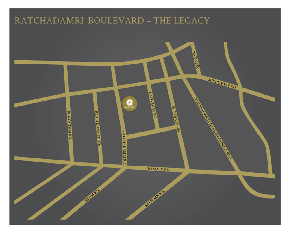 แผนที่คอนโดหรู Magnolias Ratchadamri Boulevard (แมกโนเลียส์ ราชดำริ บูเลอวาร์ด )
