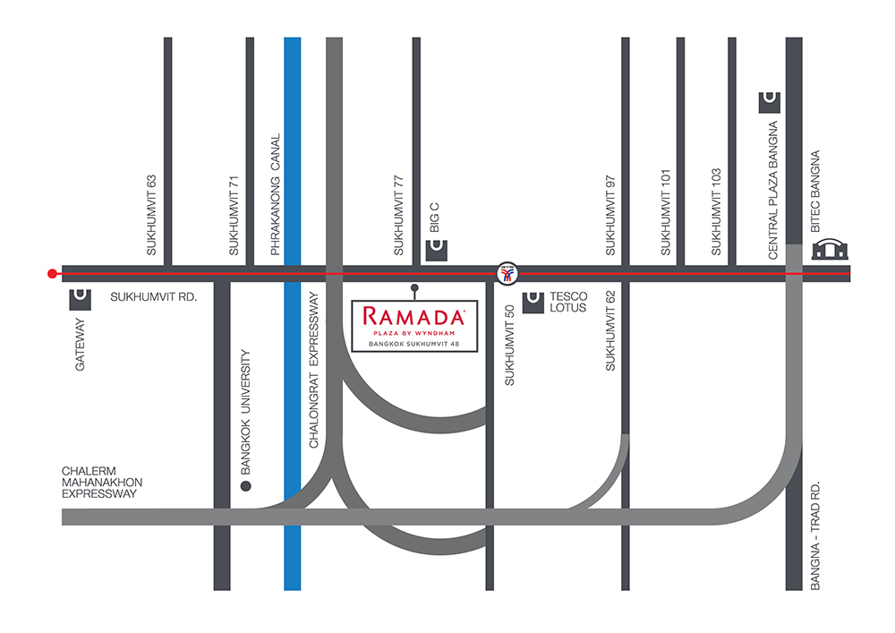 แผนที่คอนโดหรู Ramada Plaza Residence at Sukhumvit 48 (รามาดา พลาซ่า เรสซิเดนซ์ สุขุมวิท 48)