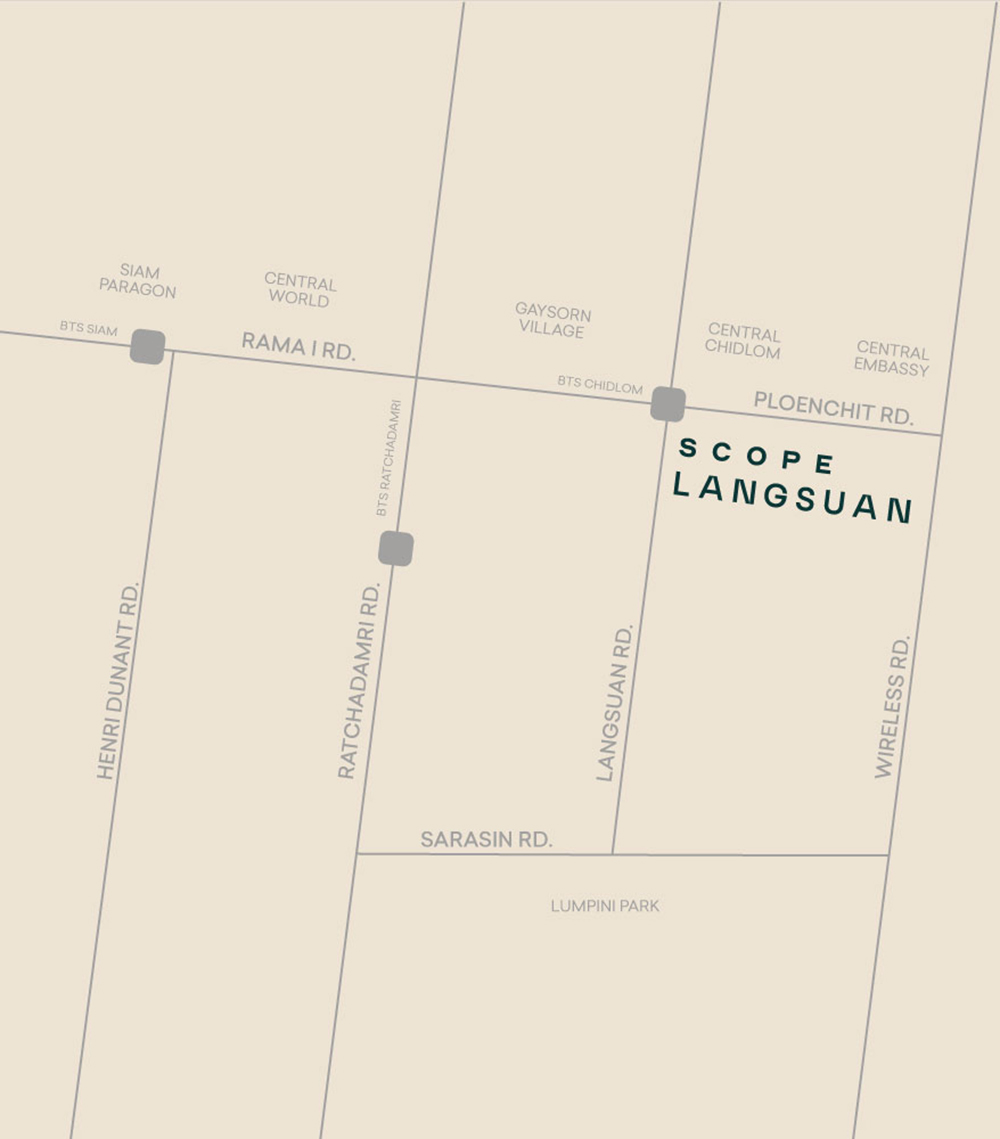 แผนที่คอนโดหรู Scope Langsuan (สโคป หลังสวน )