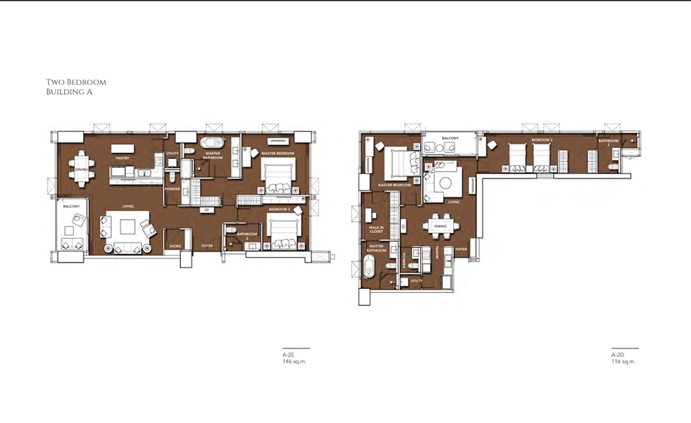 sindhorn residence unit plan 2 bedroom