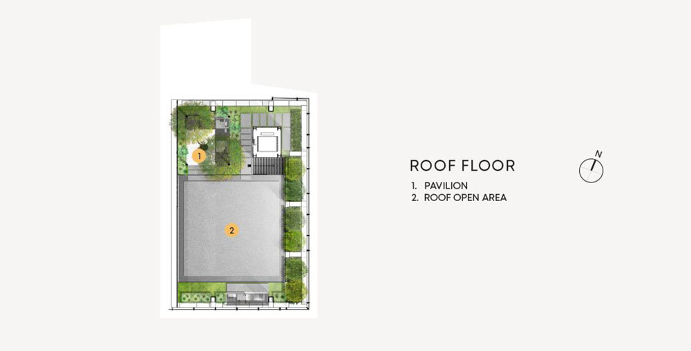 tait sathorn 12 condominium rooftop plan
