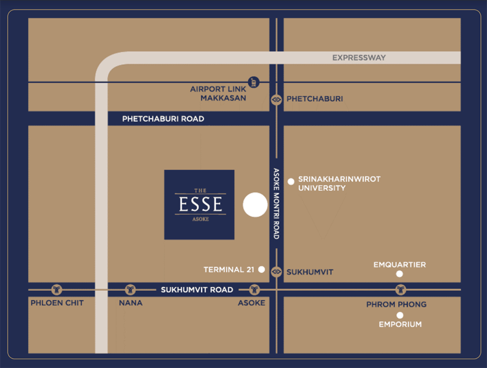 แผนที่คอนโดหรู The ESSE Asoke (ดิ เอส อโศก )