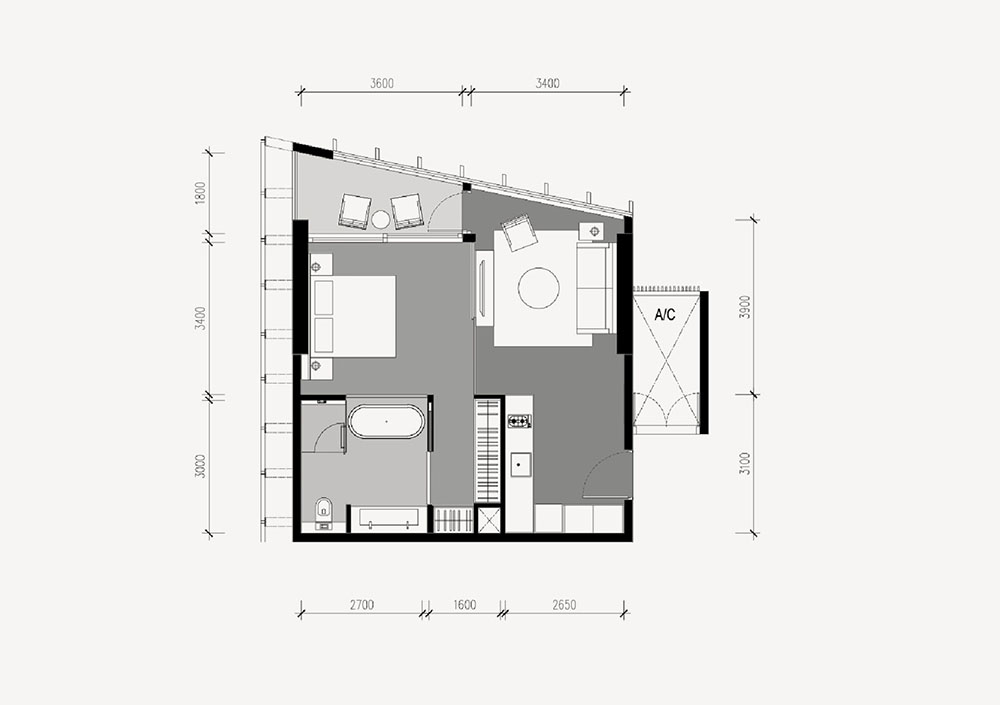 the estelle phrom phong unit plan 1 bedroom