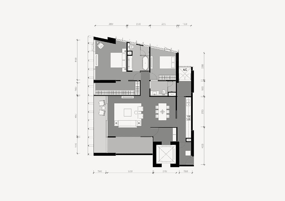 the estelle phrom phong unit plan 2 bedroom