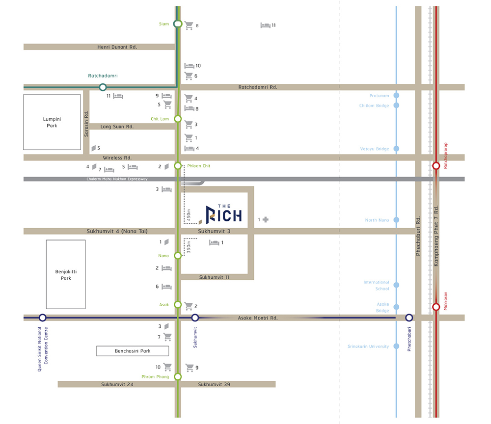 the rich ploenchit-nana map